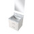 Lexora Castor 20 inch W x 18 in D White Single Bath Wall Hung Vanity Cabinet Acrylic Countertop and 18 in Mirror - LVC20SA510