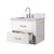 Lexora Castor 24 inch W x 18 in D White Single Bath Wall Hung Vanity Cabinet, Acrylic Top, and Faucet Set - LVC24SA501