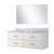 Lexora Castor 48 inch W White Single Bath Wall Hung Vanity Cabinet Carrara Marble Countertop and 43 in Mirror - LVC48SA110