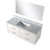 Lexora Castor 48 inch W White Single Bath Wall Hung Vanity Cabinet Carrara Marble Countertop and 43 in Mirror - LVC48SA110