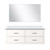 Lexora Castor 48 inch W White Single Bath Wall Hung Vanity Cabinet Cultured Marble Countertop and 43 in Mirror - LVC48SA310
