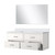 Lexora Castor 48 inch W White Single Bath Wall Hung Vanity Cabinet Cultured Marble Countertop and 43 in Mirror - LVC48SA310