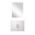 Lexora Geneva 24 inch W Glossy White Wall Mount Vanity Cabinet and 18 in Mirror - LVG24SM010