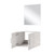Lexora Geneva 24 inch W Glossy White Wall Mount Vanity Cabinet and 18 in Mirror - LVG24SM010