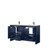 Lexora Lafarre 60 inch W x 20 in D Navy Blue Double Sink Vanity Cabinet, Cultured Marble Top and Gun Metal Faucet Set - LVLF60DNB303