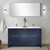 Lexora Lafarre 60 inch W x 20 in D Navy Blue Double Sink Vanity Cabinet, Cultured Marble Top and Rose Gold Faucet Set - LVLF60DNB304