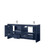 Lexora Lafarre 72 inch W x 20 in D Navy Blue Double Sink Vanity Cabinet, Cultured Marble Top and Chrome Faucet Set - LVLF72DNB301