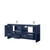 Lexora Lafarre 72 inch W x 20 in D Navy Blue Double Sink Vanity Cabinet, Cultured Marble Top and Brushed Nickel Faucet Set - LVLF72DNB302