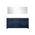 Lexora Lafarre 72 inch W x 20 in D Navy Blue Double Sink Vanity Cabinet, Cultured Marble Top and 70 in Mirror - LVLF72DNB310