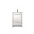 Lexora Lafarre 24 inch W x 20 in D White Bath Vanity Cabinet, White Quartz Top and Gun Metal Faucet Set - LVLF24SW203