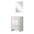 Lexora Lafarre 24 inch W x 20 in D White Bath Vanity Cabinet, Cultured Marble Top and 18 in Mirror - LVLF24SW310