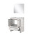Lexora Lafarre 30 inch W x 20 in D White Bath Vanity Cabinet, White Quartz Top and 28 in Mirror - LVLF30SW210