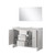 Lexora Lafarre 48 inch W x 20 in D White Double Sink Vanity Cabinet, Cultured Marble Top and 43 in Mirror - LVLF48DW310