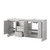Lexora Lafarre 72 inch W x 20 in D White Double Sink Vanity Cabinet and White Quartz Top - LVLF72DW200