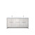 Lexora Lafarre 72 inch W x 20 in D White Double Sink Vanity Cabinet, Cultured Marble Top and Chrome Faucet Set - LVLF72DW301