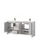 Lexora Lafarre 72 inch W x 20 in D White Double Sink Vanity Cabinet, Cultured Marble Top and Gun Metal Faucet Set - LVLF72DW303