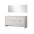 Lexora Lafarre 72 inch W x 20 in D White Double Sink Vanity Cabinet, Cultured Marble Top and 70 in Mirror - LVLF72DW310