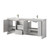 Lexora Lafarre 80 inch W x 20 in D White Double Sink Vanity Cabinet, White Quartz Top and Brushed Nickel Faucet Set - LVLF80DW202