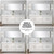 Lexora Lafarre 80 inch W x 20 in D White Double Sink Vanity Cabinet, White Quartz Top and Brushed Nickel Faucet Set - LVLF80DW202
