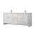 Lexora Lafarre 80 inch W x 20 in D White Double Sink Vanity Cabinet, White Quartz Top and Rose Gold Faucet Set - LVLF80DW204