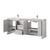 Lexora Lafarre 80 inch W x 20 in D White Double Sink Vanity Cabinet, White Quartz Top and Rose Gold Faucet Set - LVLF80DW204