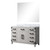 Lexora Laurel 48 inch W White Oak Vanity Cabinet, Carrara Marble Top, and 46 in Mirror - LVL48SM110