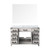 Lexora Laurel 48 inch W White Oak Vanity Cabinet, Carrara Marble Top, and 46 in Mirror - LVL48SM110