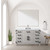 Lexora Laurel 48 inch W White Oak Vanity Cabinet, Carrara Marble Top, and 46 in Mirror - LVL48SM110