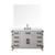 Lexora Laurel 48 inch W White Oak Vanity Cabinet, Carrara Marble Top, Faucet Set, and 46 in Mirror - LVL48SM111