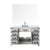 Lexora Laurel 48 inch W White Oak Vanity Cabinet, Carrara Marble Top, Faucet Set, and 46 in Mirror - LVL48SM111
