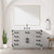 Lexora Laurel 48 inch W White Oak Vanity Cabinet and White Quartz Top - LVL48SM200