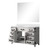 Lexora Laurel 48 inch W White Oak Vanity Cabinet, White Quartz Top, and 46 in Mirror - LVL48SM210