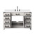 Lexora Laurel 48 inch W White Oak Vanity Cabinet, Cultured Marble Top, and Faucet Set - LVL48SM301