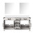 Lexora Laurel 60 inch W White Oak Double Sink Vanity Cabinet, Cultured Marble Top, and 28 in Mirrors - LVL60DM310