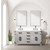 Lexora Laurel 60 inch W White Oak Double Sink Vanity Cabinet, Cultured Marble Top, Faucet Set, and 28 in Mirrors - LVL60DM311
