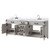 Lexora Laurel 80 inch W White Oak Double Sink Vanity Cabinet, Carrara Marble Top, and Faucet Set - LVL80DM101