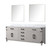 Lexora Laurel 80 inch W White Oak Double Sink Vanity Cabinet, Carrara Marble Top, and 36 in Mirrors - LVL80DM110 Lexora Laurel 80 inch W White Oak Double Sink Vanity Cabinet, Carrara Marble Top, and 36 in Mirrors - LVL80DM110