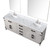 Lexora Laurel 80 inch W White Oak Double Sink Vanity Cabinet, Carrara Marble Top, Faucet Set, and 36 in Mirrors - LVL80DM111