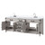 Lexora Laurel 80 inch W White Oak Double Sink Vanity Cabinet, White Quartz Top, and Faucet Set - LVL80DM201