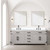 Lexora Laurel 80 inch W White Oak Double Sink Vanity Cabinet, White Quartz Top, and 36 in Mirrors - LVL80DM210