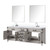 Lexora Laurel 80 inch W White Oak Double Sink Vanity Cabinet, White Quartz Top, Faucet Set, and 36 in Mirrors - LVL80DM211