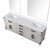 Lexora Laurel 80 inch W White Oak Double Sink Vanity Cabinet, Cultured Marble Top, and 36 in Mirrors - LVL80DM310