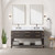 Lexora Norwalk 60 inch W Brown Oak Double Sink Vanity Cabinet - LVN60DK000