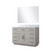 Lexora Abbey 48 inch W White Oak Vanity Cabinet Carrara Marble Countertop and 43 in Mirror - LVA48SM110