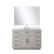 Lexora Abbey 48 inch W White Oak Vanity Cabinet Carrara Marble Countertop, 43 in Mirror and Faucet Set - LVA48SM111