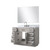 Lexora Abbey 48 inch W White Oak Vanity Cabinet Carrara Marble Countertop, 43 in Mirror and Faucet Set - LVA48SM111