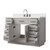 Lexora Abbey 48 inch W White Oak Vanity Cabinet, Cultured Marble Top, and Faucet Set - LVA48SM301