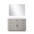 Lexora Abbey 48 inch W White Oak Vanity Cabinet Cultured Marble Countertop and 43 in Mirror - LVA48SM310