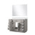 Lexora Abbey 48 inch W White Oak Vanity Cabinet Cultured Marble Countertop and 43 in Mirror - LVA48SM310