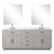 Lexora Abbey 80 inch W White Oak Double Sink Vanity Cabinet Carrara Marble Countertop, 30 in Mirrors and Faucet Set - LVA80DM111